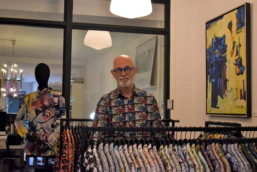 Vincent Welten in zijn winkel Menlook in het Modekwartier Arnhem. 