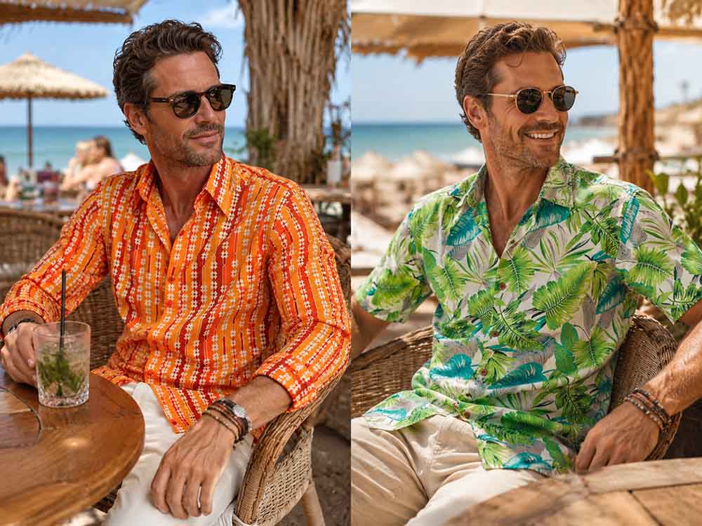 Ontdek retro overhemden van Chenaski. Unieke herenmode voor festivals, terras en zomeravonden.