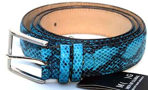 blue phyton riem op maat maken