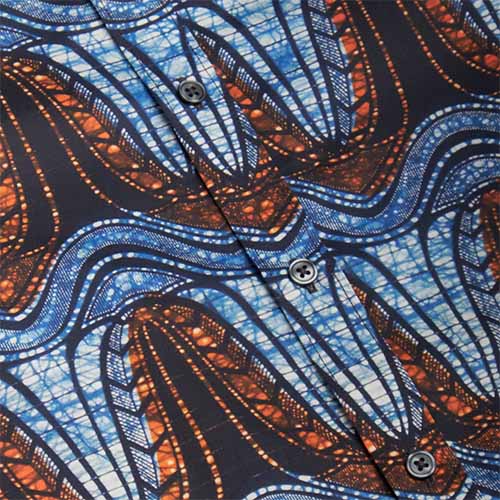 batik overhemd waves