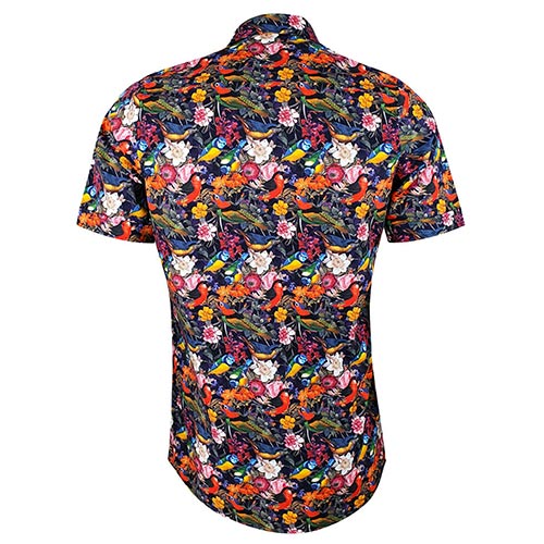 plastic Antarctica Samenpersen Bloemen blouse korte mouw met vogels kopen? | Menlook