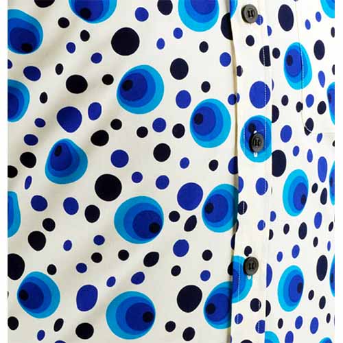 chenaski overhemd blauwe dots