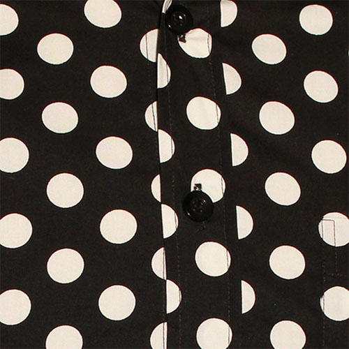 chinaski retro polko dots zwart wit
