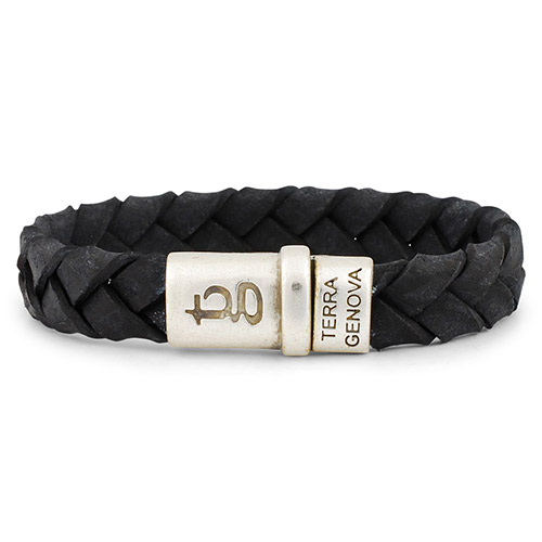 Installatie Puno samenvoegen Gevlochten leren armband heren Marcus black is een leren mannen armband