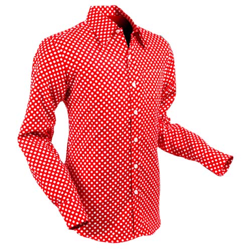 polka dots retro overhemd rood