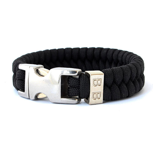 Paracord armband Steel & Cord Black Bad-Ass Bracelets