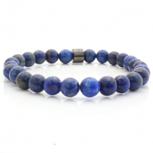 badass bracelets steel stones lapis lazuli