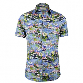 plastic Antarctica Samenpersen Bloemen blouse korte mouw met vogels kopen? | Menlook