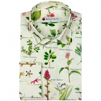 botanisch print overhemd wolff blitz