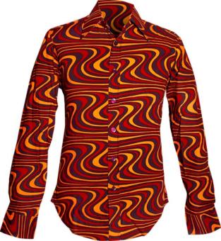 chenaski waveline navy rust dark yellow