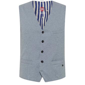 gilet melange ruit blauw