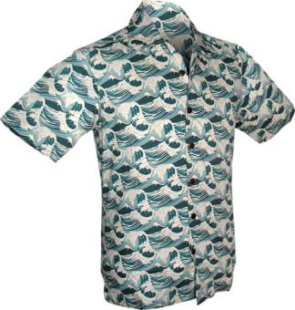 japanse wave print mint chenaski
