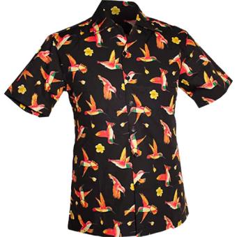 overhemd korte mouw kolibrie print