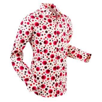 retro overhemd dots & spots red