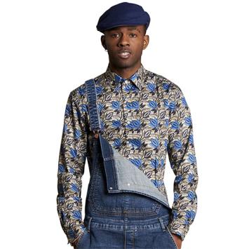 batik overhemd met bloemen