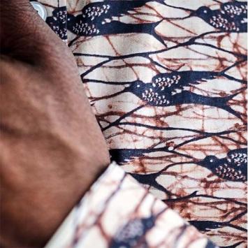 batik overhemd met vogels