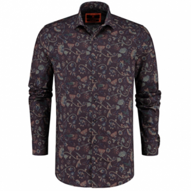 bb chum overhemd bloemen-midnight stems