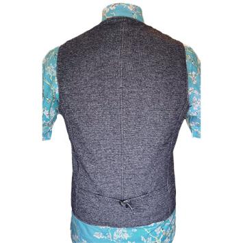 blauw gilet heren blauw grijs