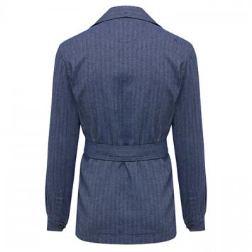 blauw overshirt linnen