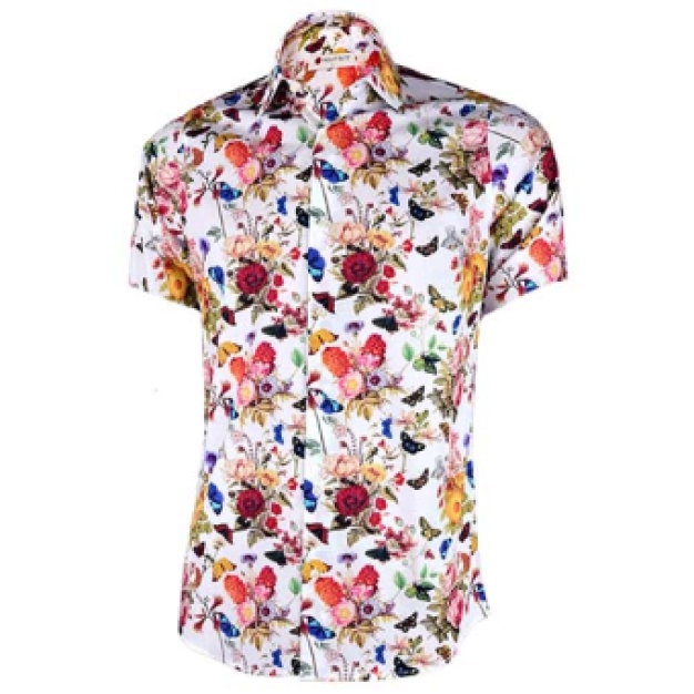 bloemen blouse met vlinders