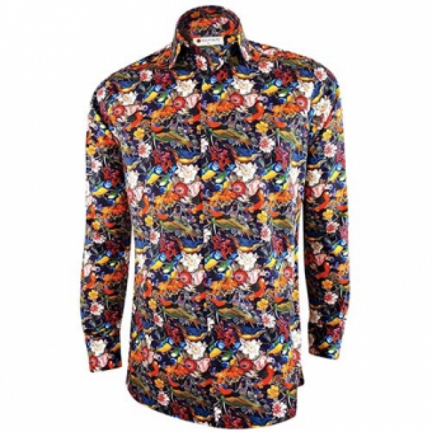 bloemen blouse met vogels