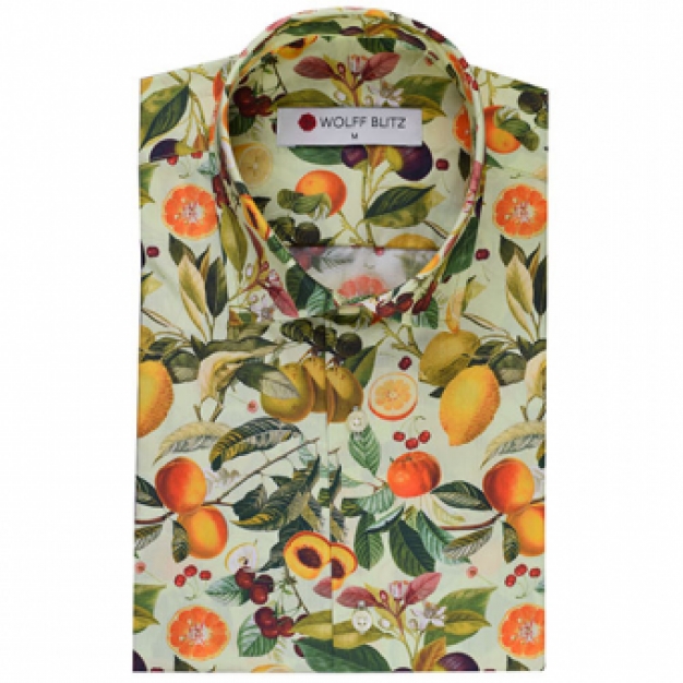 blouse korte mouw met fruit print