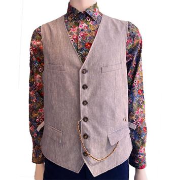 bohemian gilet blauw