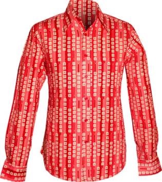 chenaski 70s shanrock bordeaux pink creme overhemd