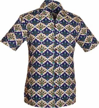 chenaski bloementegels in retro stijl