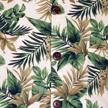 chenaski jungle leaves green retro blouse