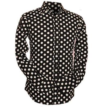 chinaski polko dots zwart wit