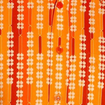 close up retro print chenaski shamrock oranje