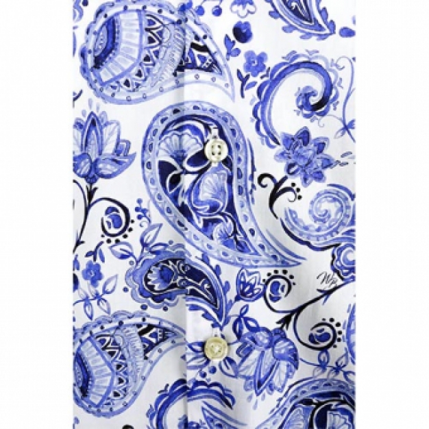 delfs blauw paisley