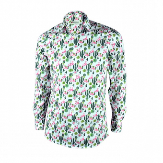 flamingo cactus blouse