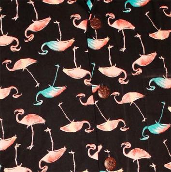 flamingo print overhemd heren