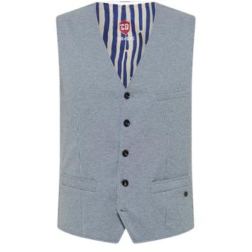 gilet melange ruit blauw