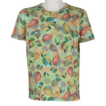 groen t-shirt met blaadjes no106