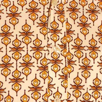 Herenoverhemd met seventies bloemprint