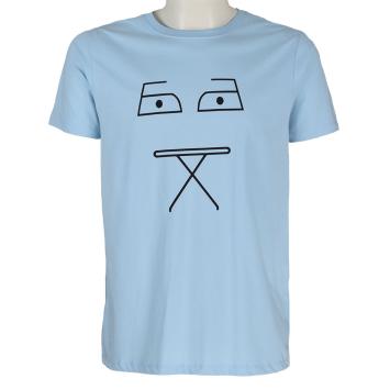 licht blauw t-shirt face