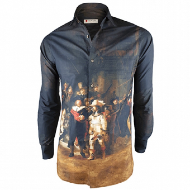 luxe-overhemd met print rembrandt