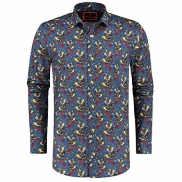 overhemd met paradijs vogel print