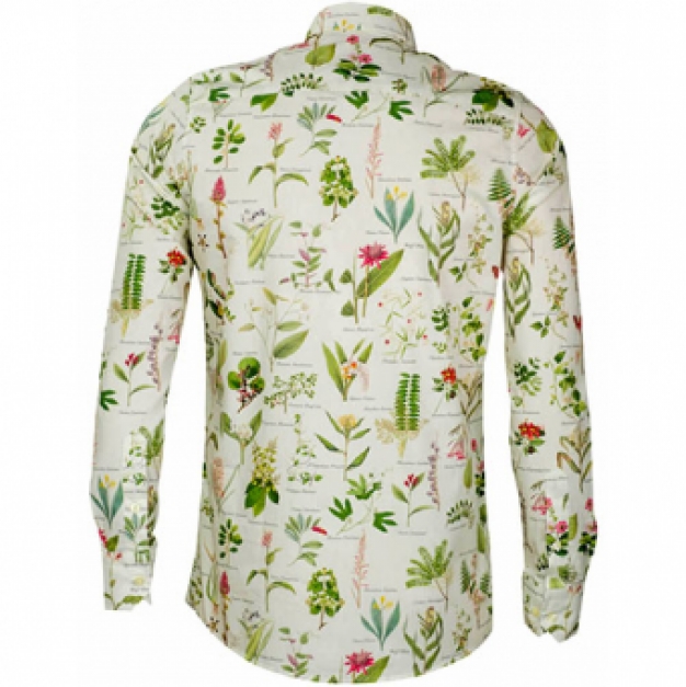 overhemd planten bloemetjes print