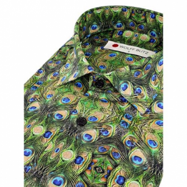 overhemd proud peacock print wolff blitz