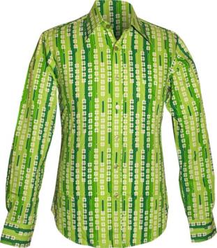 retro overhemd chenaski 70s- hamrock green light green