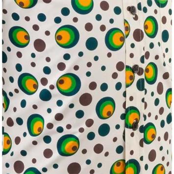 retro overhemd groene dots