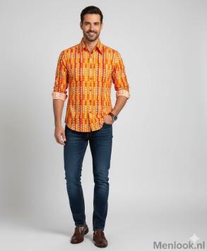 retro print chenaski shamrock oranje