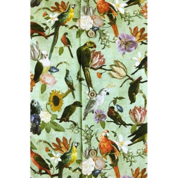 tropische vogels heren blouse