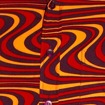 waveline navy rust dark yellow